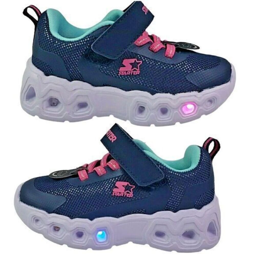 Starter Toddler Boys Girls‎ Light Up Shoes LED Flashing Lightweight Size 7 NEW